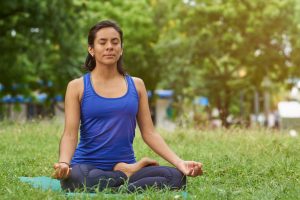 women practicing breathing exercise - different breathing exercises